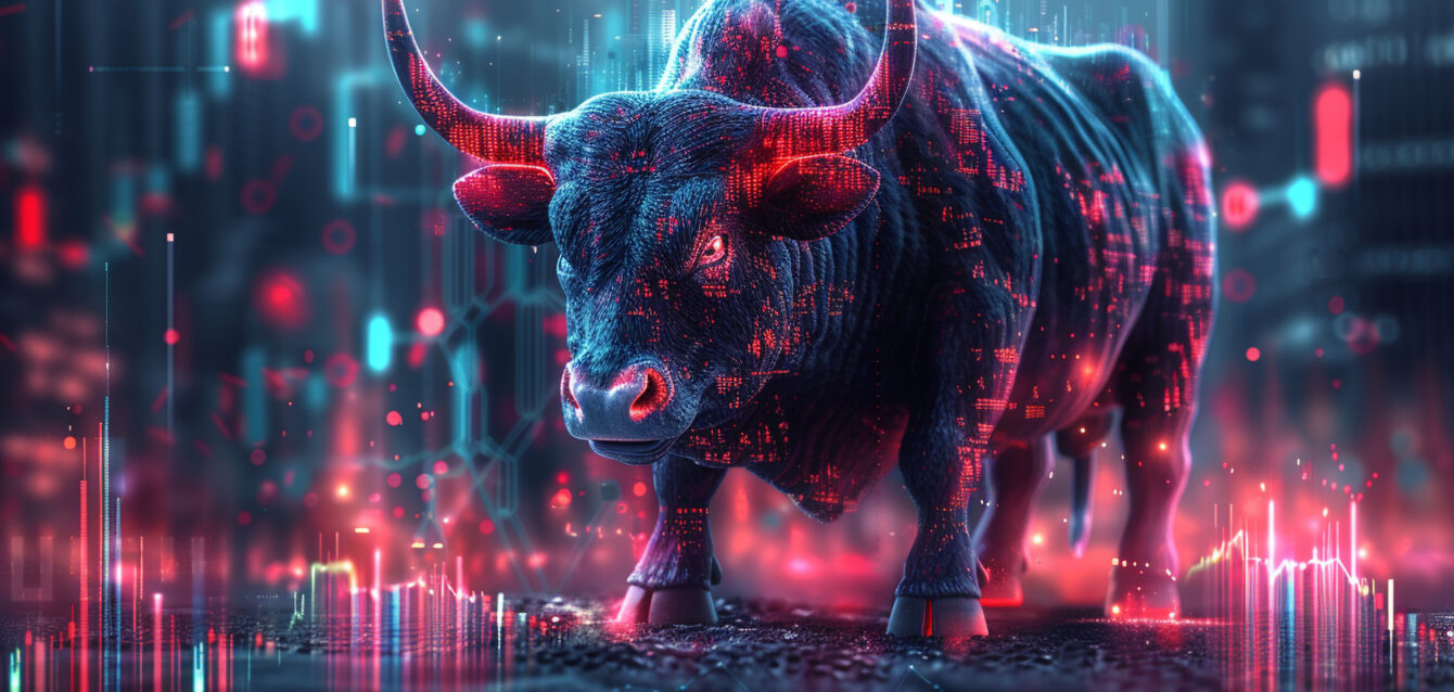 3d-rendering-financial-neon-bull