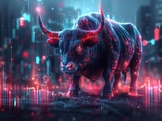 3d-rendering-financial-neon-bull