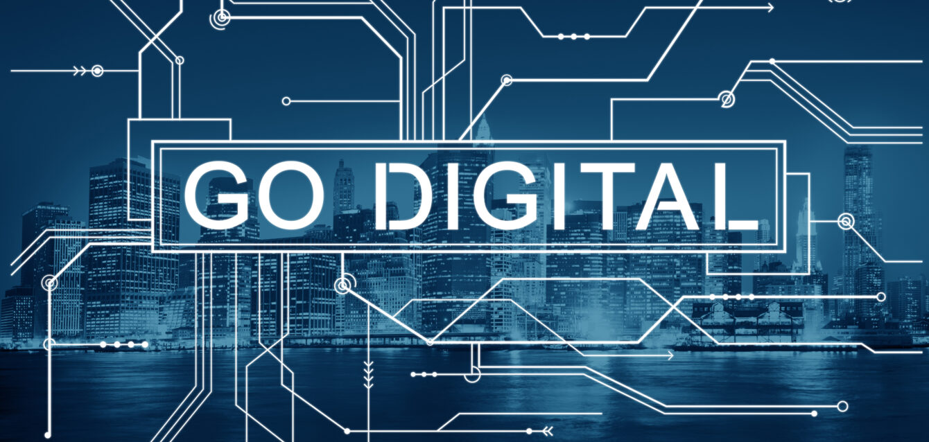 Go Digital Online Technology Electronics Mother Board Concept