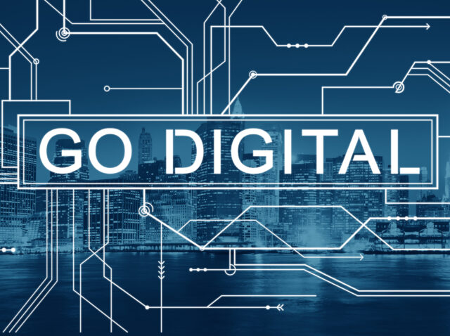 Go Digital Online Technology Electronics Mother Board Concept